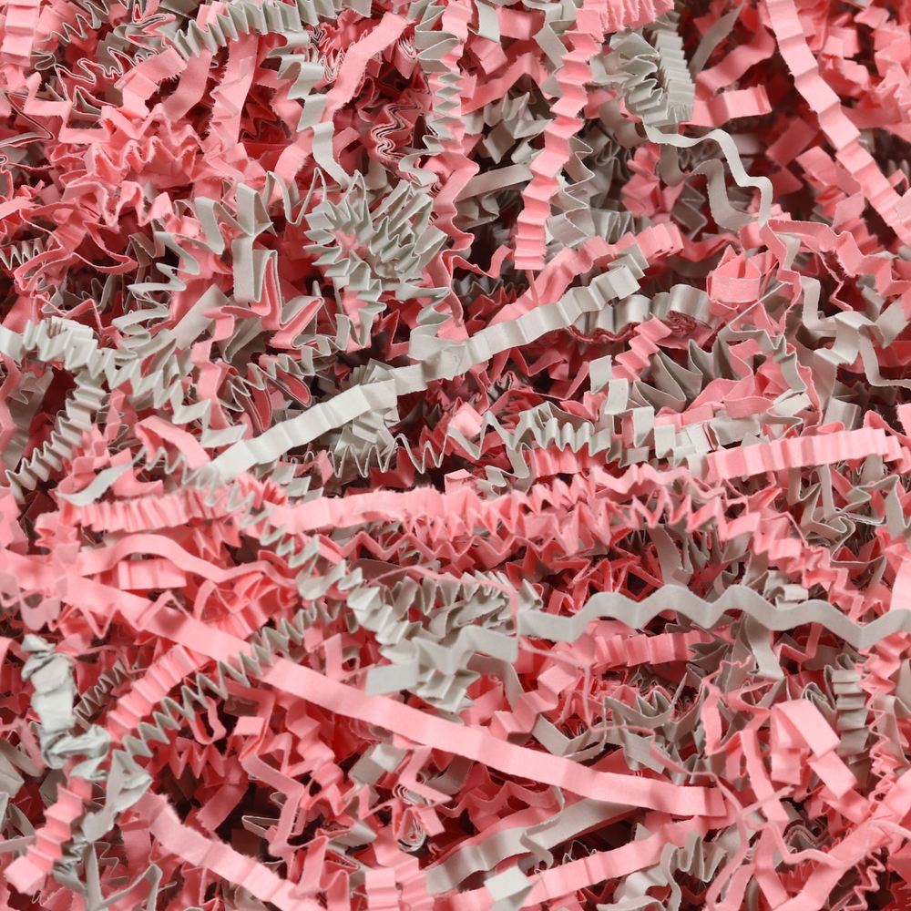 Наполнитель бумажный для подарков «Розовый туман», серый и розовый, 50 г