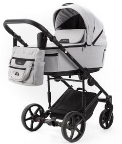 Детская коляска Adamex Zico New 2 в 1 ZN-TK01 TIP (СВЕТЛО-СЕРЫЙ)