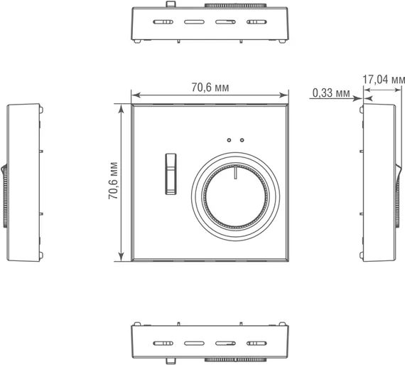 Donel R98 METAL благородная сталь накладка для регулятора тёплого пола DTEF231, серия DA