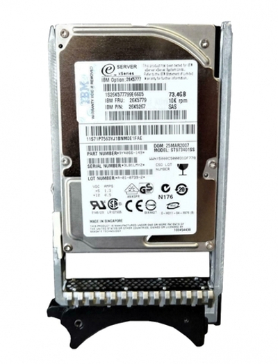 Жесткий диск IBM 73,4Gb (U300/10000/16Mb) SAS 2,5" NHP 26K5777