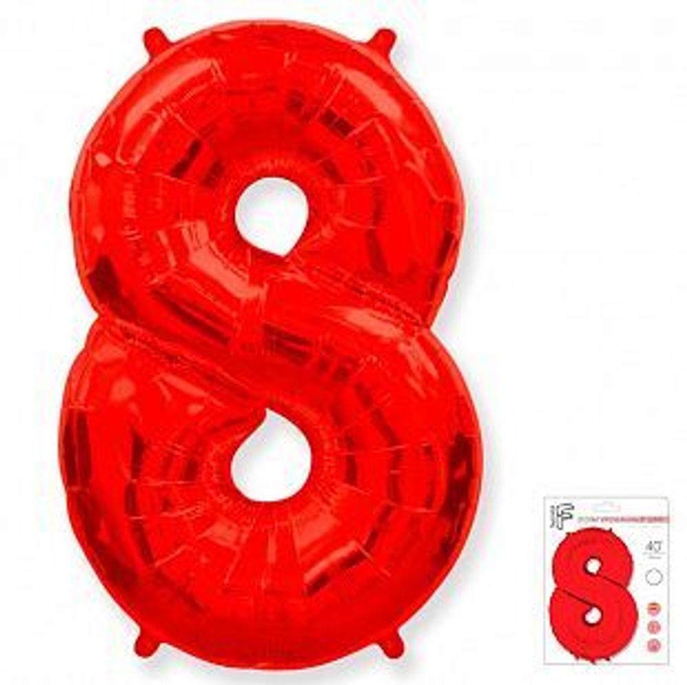 Цифра "8" красный