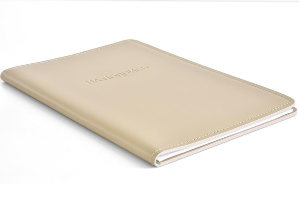 Папка "НА ПОДПИСЬ" из кожи цвет СЛОНОВАЯ КОСТЬ