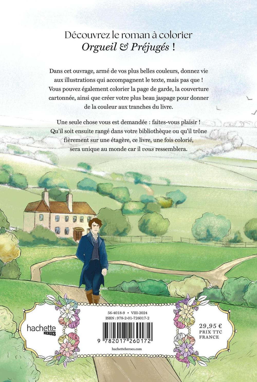 Hachette  раскраска по номерам  Orgueil & Préjugés - roman à colorier
