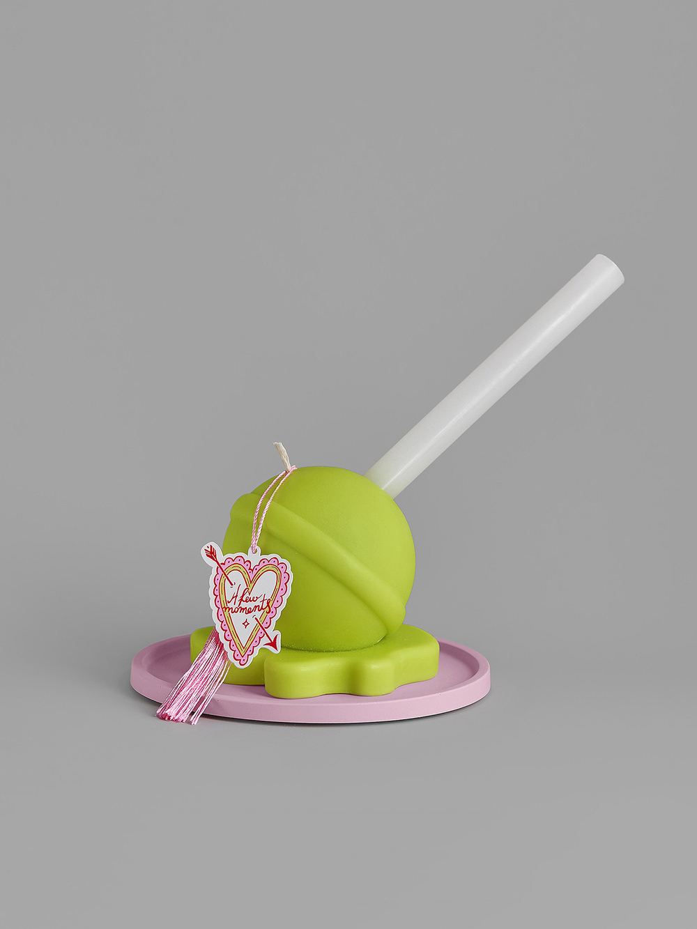 Свеча Lollipop, зеленая
