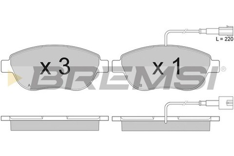 BREMSI - BP2943-BMS - Brake Pad Set, disc brake