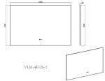 Зеркало LED Vincea VLM-4F120BG-2 120х80 брашированное золото
