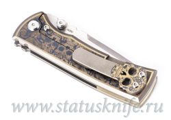 Нож Ramon Chaves Ultramar Redencion Street Skull Engravedфотография - 9