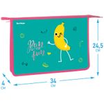 Папка для тетрадей 1 отделение А4 на молнии Berlingo Run for fun, пластик