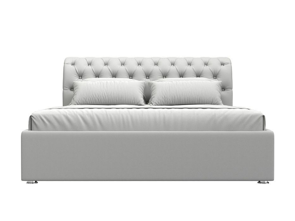 Кровать интерьерная Сицилия 160, Белый, Экокожа, 28484