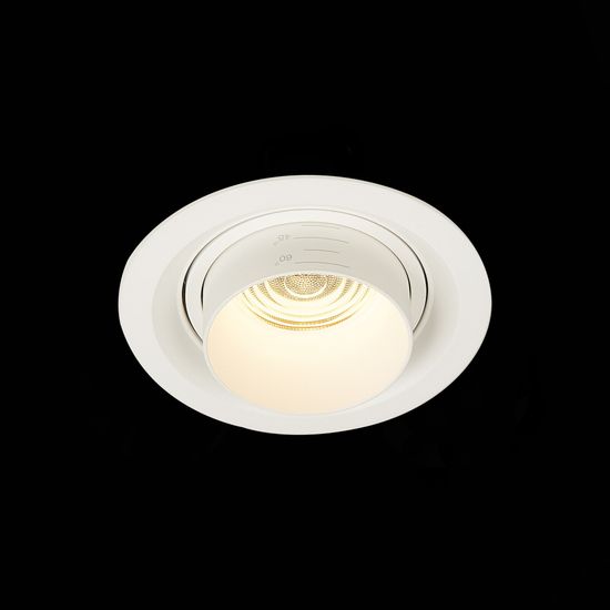 ST701.538.12 Св-к встр. Zoom Белый LED 1*12W 3000K 960Lm Ra90 15°-60° IP20 D115xH95 170-240V Встраиваемые светильники
