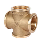 Крестовина STOUT SFT 0030 - 1"1/4 (для стальных труб, латунь без покрытия)