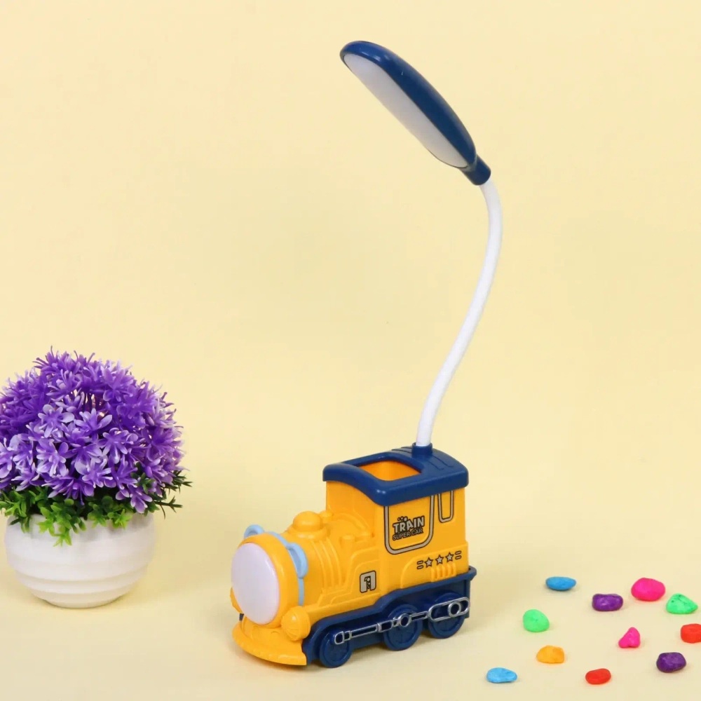 Настольная лампа «Sweet - Паровоз» LED 10*5*21 см, USB 5v 3w, Желтый/синий