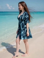 Купальник-платье слитный большой размер