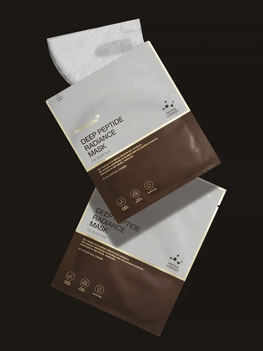 Medicube Омолаживающая тканевая маска с пептидами для сияния кожи Deep Peptide Radiance Mask 27 гр