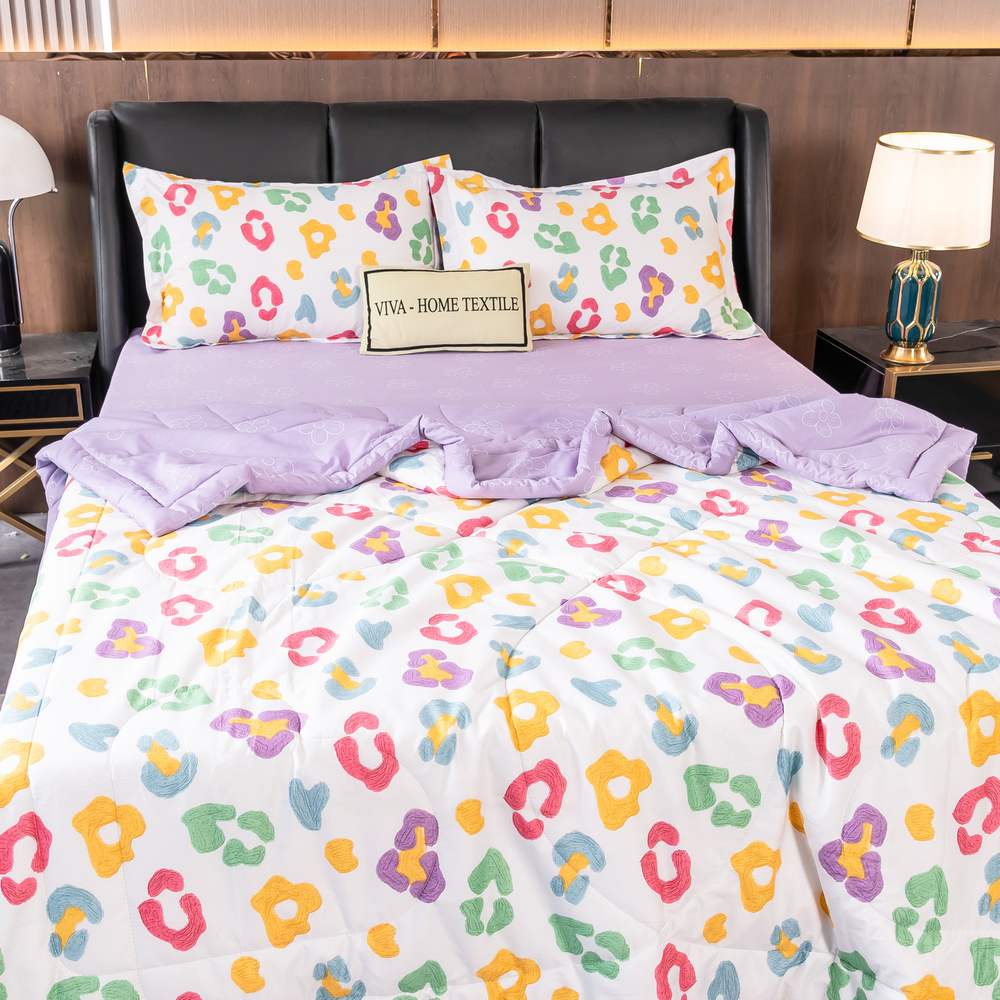 Комплект постельного белья Сатин с Одеялом 100% хлопок 160x80 на резинке OBR094