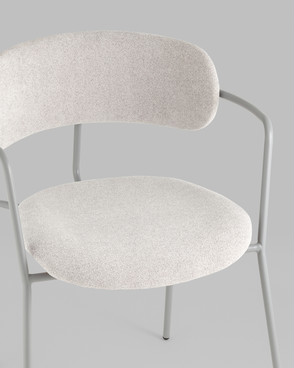 Стул Дженни букле светло-серый каркас серый муар