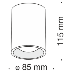 Накладной светильник Maytoni Technical C012CL-01B