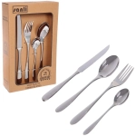 Набор столовых приборов «SANLI» 16шт (4ножа, 4вилки, 4ст.ложки, 4ч.ложки), цвет серебро