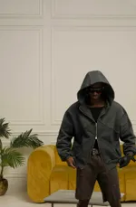 Худи Parfet Zip 2black Vintage темно-серый