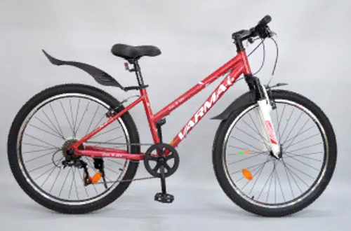 Велосипед 26" Varma LADY H62A, р.15 красно-белый, 7ск ал.