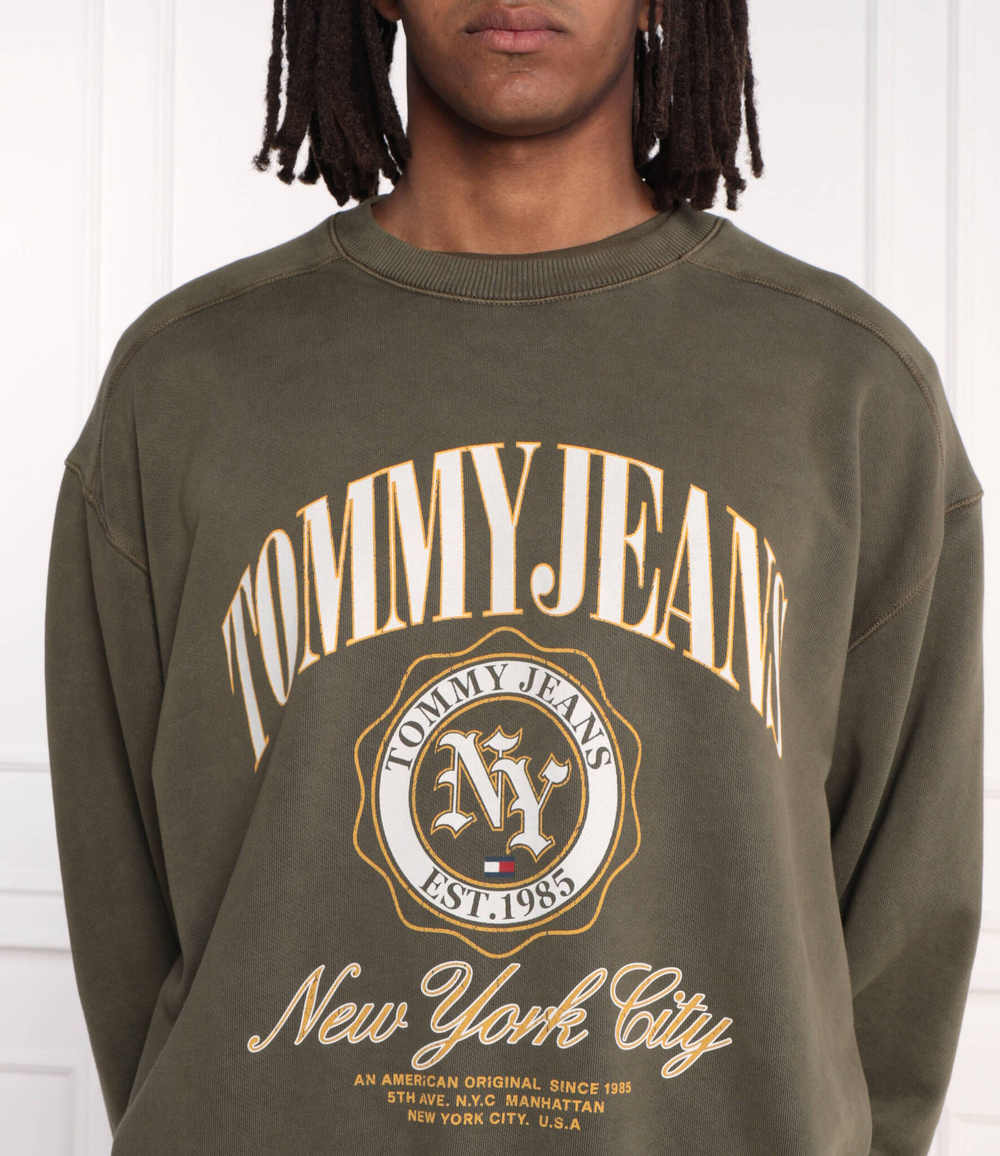 Худи TJM BOXY LUXE VARSITY CREW Tommy Jeans - зеленый(DM0DM17798)