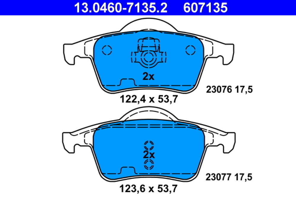 ATE - 13046071352-ATE - Brake Pad Set, disc brake