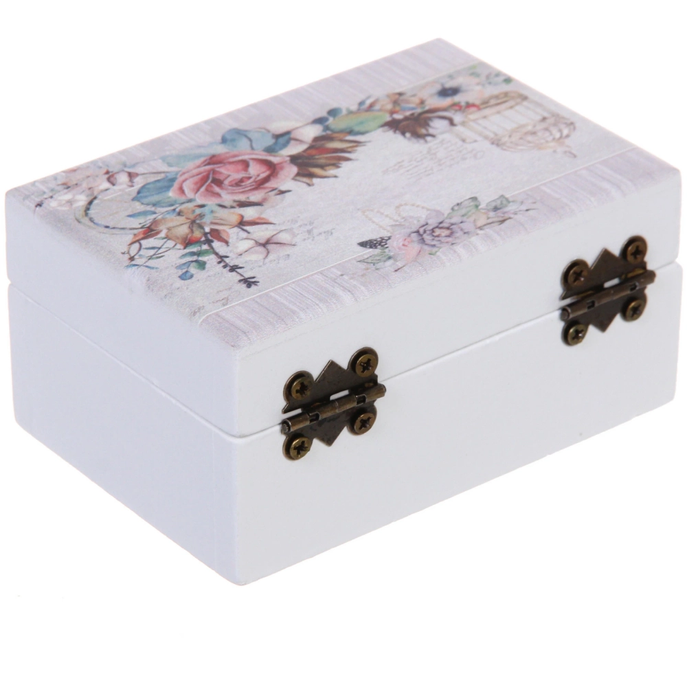 Шкатулка деревянная с зеркалом «МАРЦИПАН», нежные лепестки роз, 9.5*6.5*5см (в коробке)