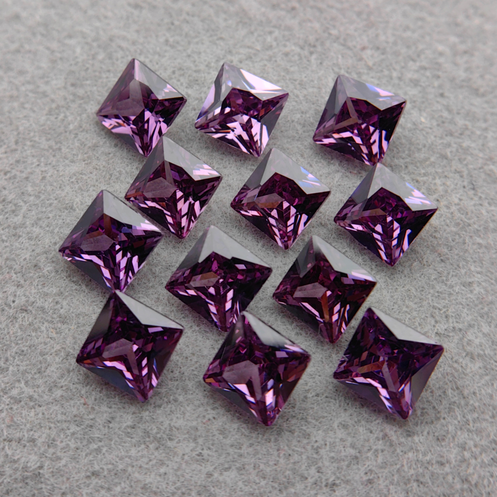 Фианит квадрат, Amethyst