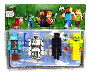 Набор фигурок Майнкрафт 4в1 на блистере