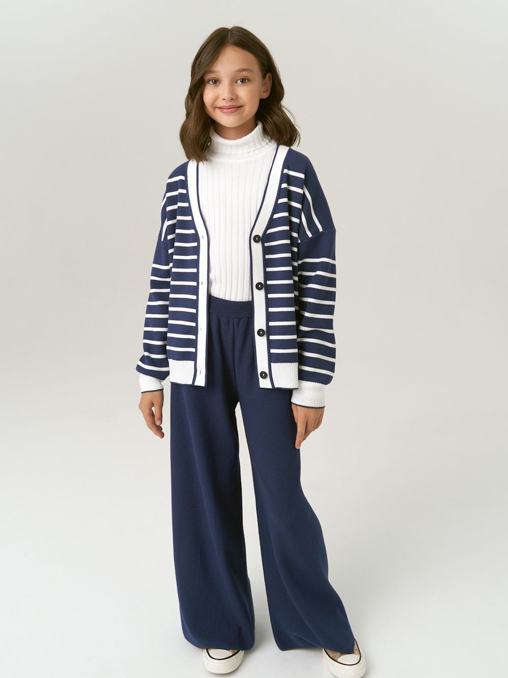 Кардиган для девочки в школу AT1010 сапфировый