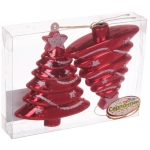 Елочные игрушки «Сказочная ёлочка» 8 см (набор 2 шт), Красный