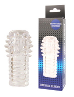 Прозрачная насадка на фаллос - 10 см. (Цвет: прозрачный)