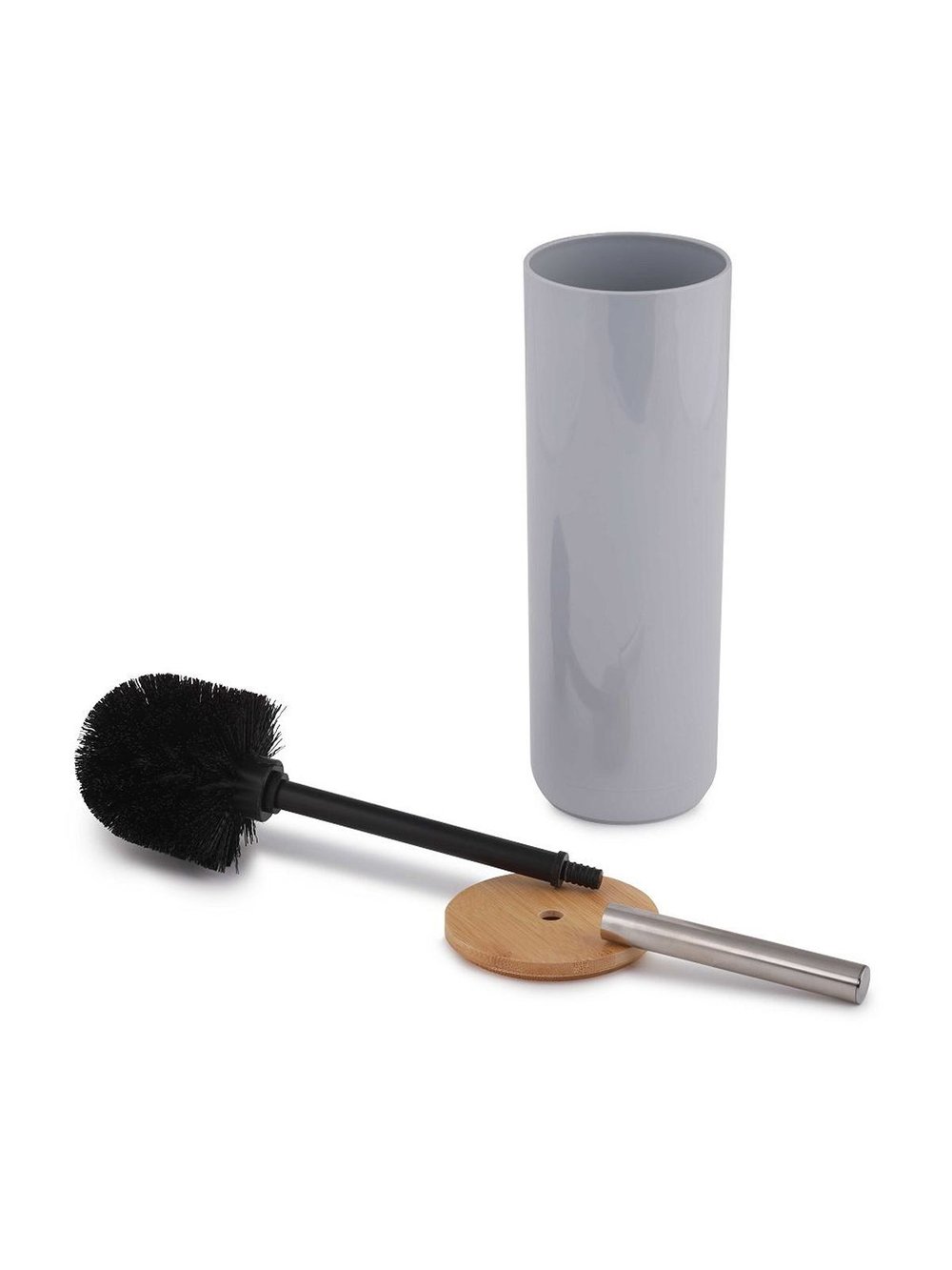 Ёрш туалетный (Бамбук) с подставкой, серый (8066) 92х92х372мм