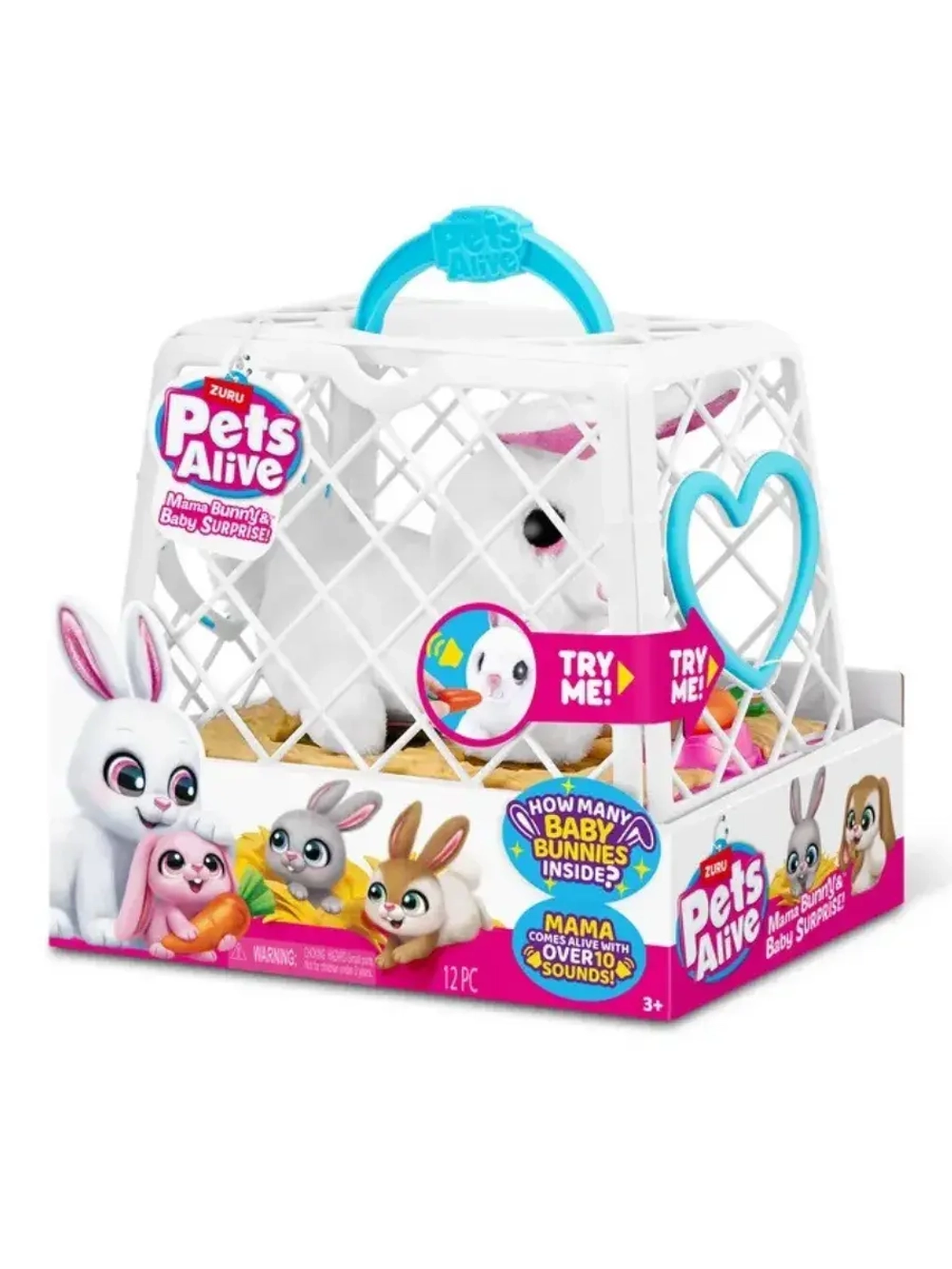 Игровой набор Zuru Pets Alive Mama Bunny and Baby