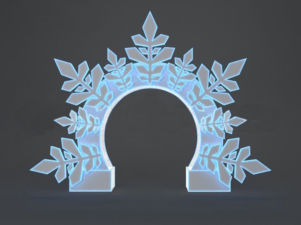 Светодиодная конструкция "Арка - Снежинка"