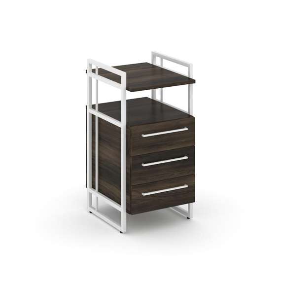 Rift Direct Тумба приставная RF.TPRR-001 Дуб Мали/Металл Белый/Белый Ручки 424*500*821