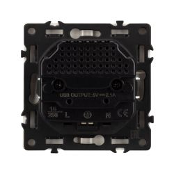 Механизм розетки с USB зарядкой SCT-NOBE-MUAA-SFPL-CA (230V, 16A) (Arlight, Кашемир) 059442