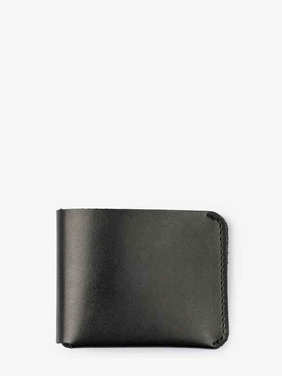 Бумажник супер тонкий черный эко