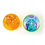 Слайм 90гр. Оранжевый с декоративным наполнителем (Стекло)