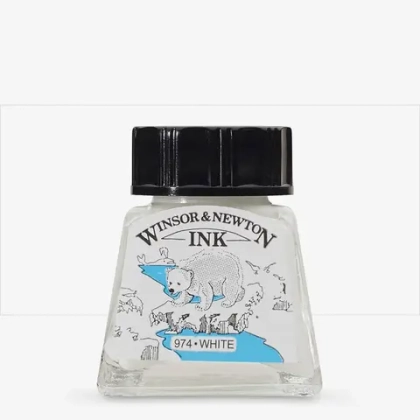 Winsor & Newton. Drawing Ink. White 14ml