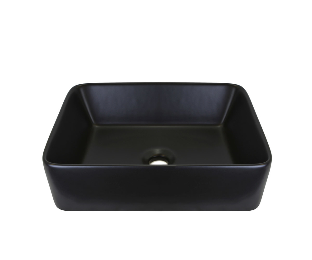 Накладная раковина Bronze de Luxe матовая чёрная