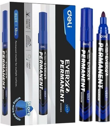 Маркер перманентный  1,5мм, синий