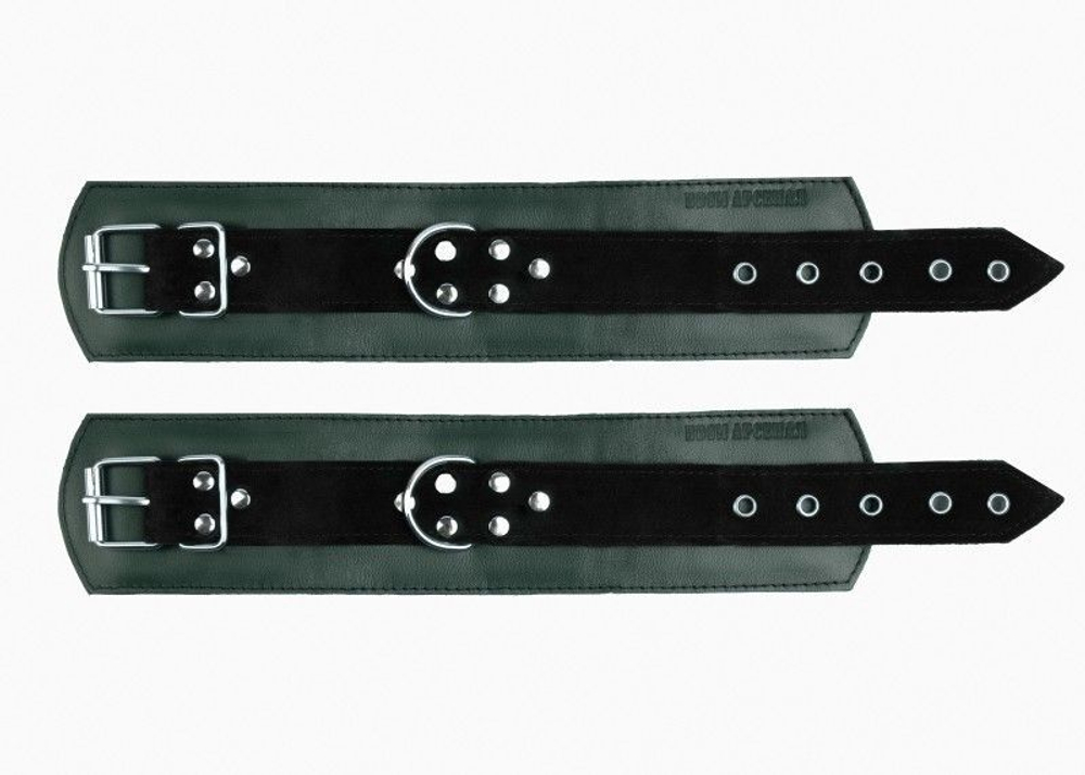 Изумрудные наручники с фиксацией на двух карабинах