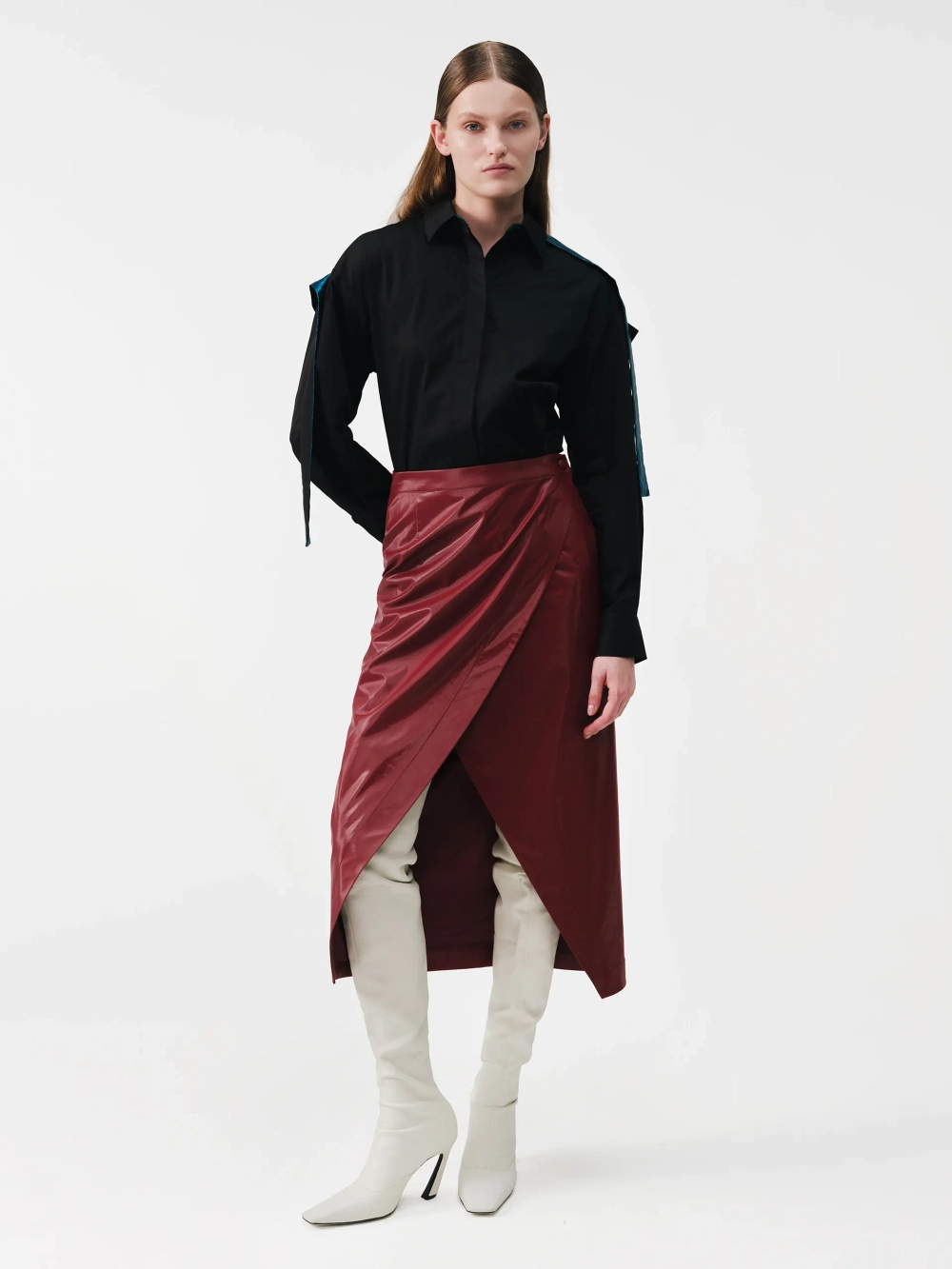 Юбка на запах из лаке OLA OLA