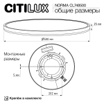 Потолочный светодиодный светильник Citilux NORMA CL748500
