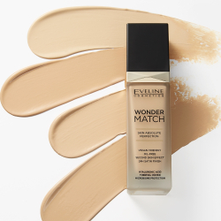 Eveline Cosmetics Wonder Match - Жидкая тональная основа длительного действия с гиалуроновой кислотой, 30 ml