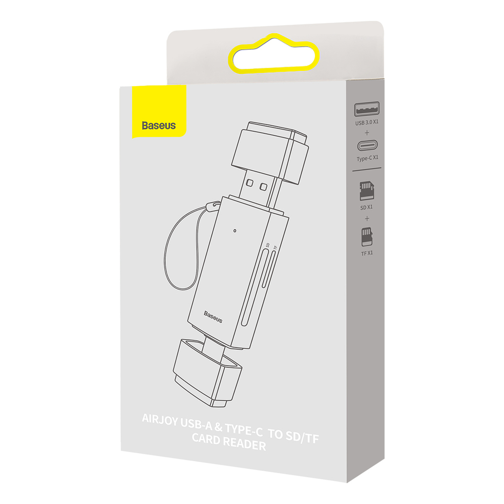 Кардридер Baseus Airjoy USB-A & USB-C - SD/TF/microSD