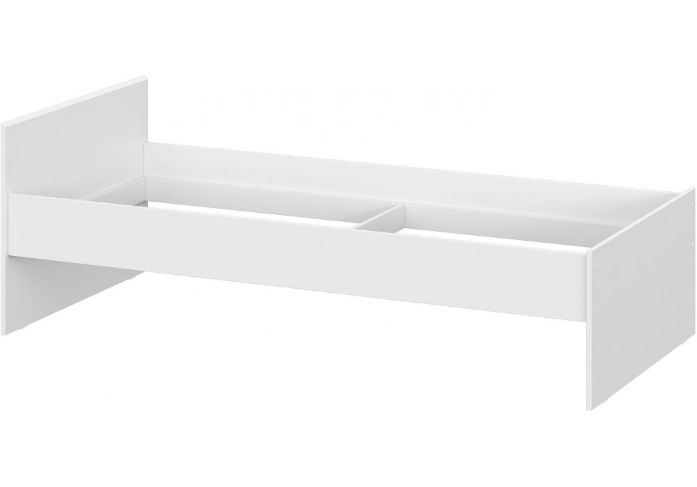 Односпальная кровать Валенсия 90х200 белый текстурный