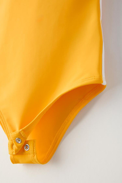 ZARA БОДИ С КОНТРАСТНЫМИ ПОЛОСАМИ, ЖЕЛТЫЙ