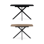 Стол стеклянный Woodville Тамаса 120(150)х70х76 черный